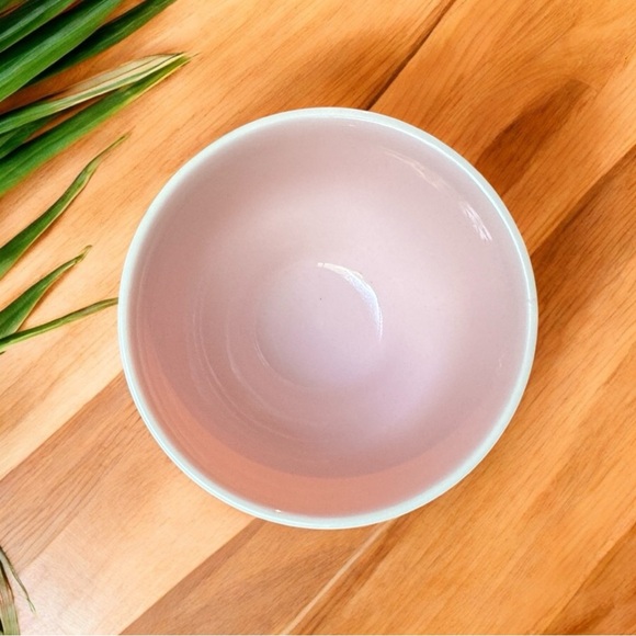Vintage Taylor Smith Taylor Serving Plate & Bowl Set – Pink Interior, Floral - Picture 6 of 13